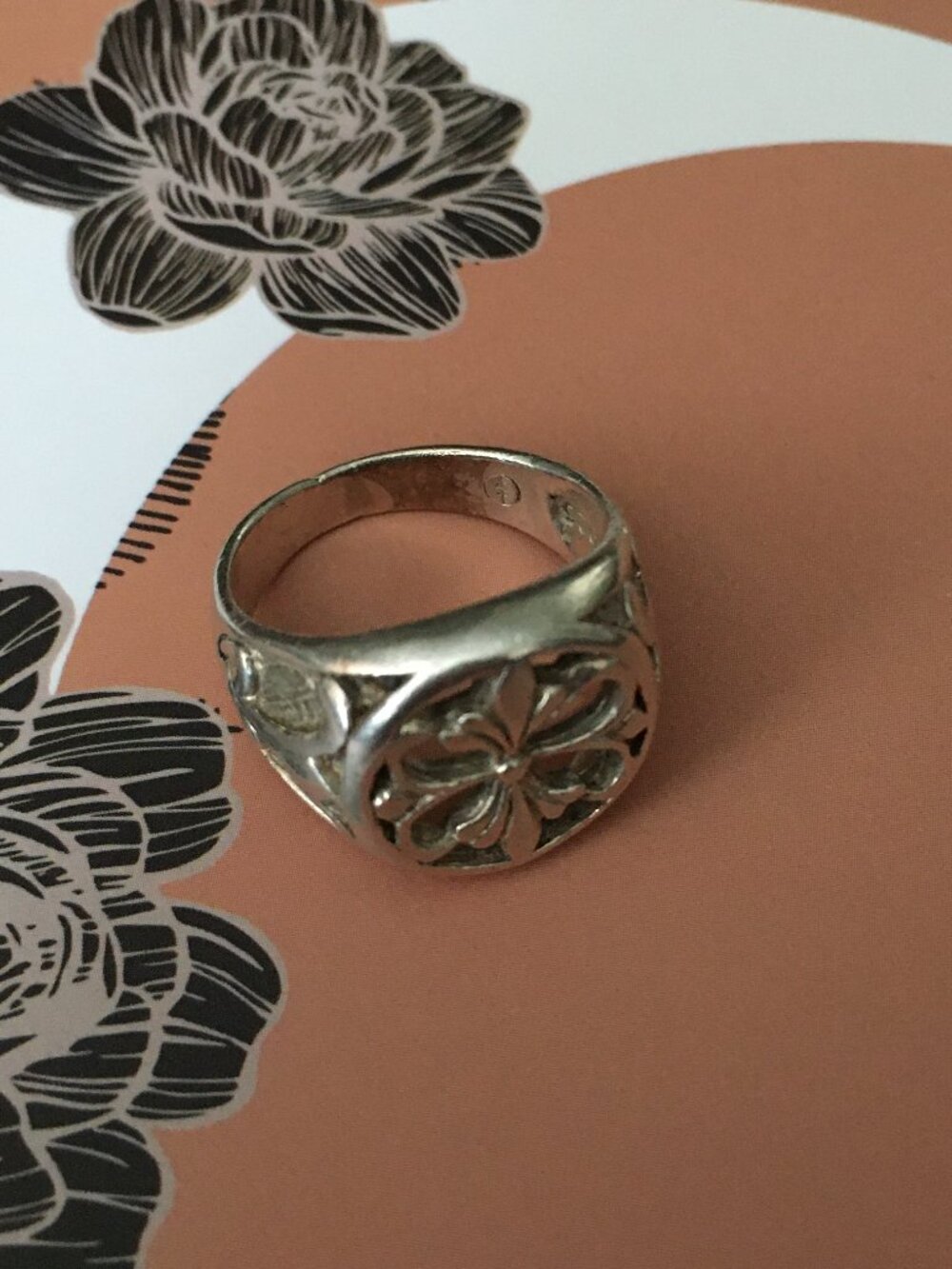 Y2K 925 Signed Silver Renaissance Fair D&D Knights Cross Ring - Picture 7 of 16
